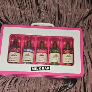 NEW! BATH & BODY WORKS MILK BAR FINE FRAGRANCE TRAVEL SUITCASE FRAGRANCE SAMPLER